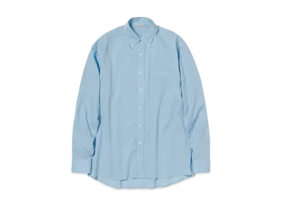 AURALEE Washed Finx Typewriter Button Down Shirt "Light Blue"