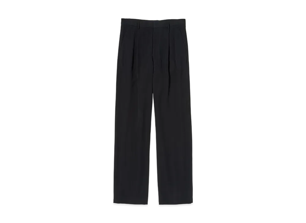 AURALEE Light Cotton Wool Viyella Slacks "Black"