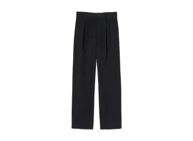 AURALEE Light Cotton Wool Viyella Slacks "Black"