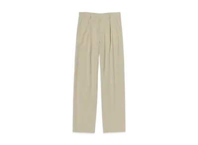 AURALEE Light Cotton Wool Viyella Slacks "Light Khaki"