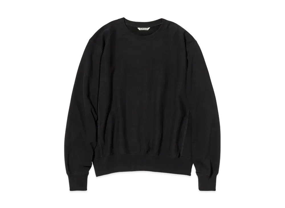 AURALEE Smooth Soft BD Sweat P/O "Black"