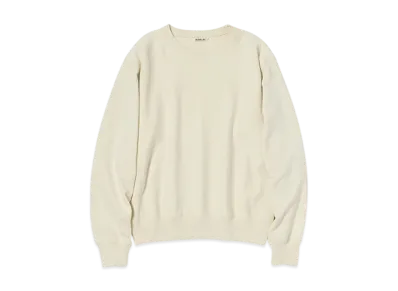 AURALEE Smooth Soft BD Sweat P/O "Smoky White"