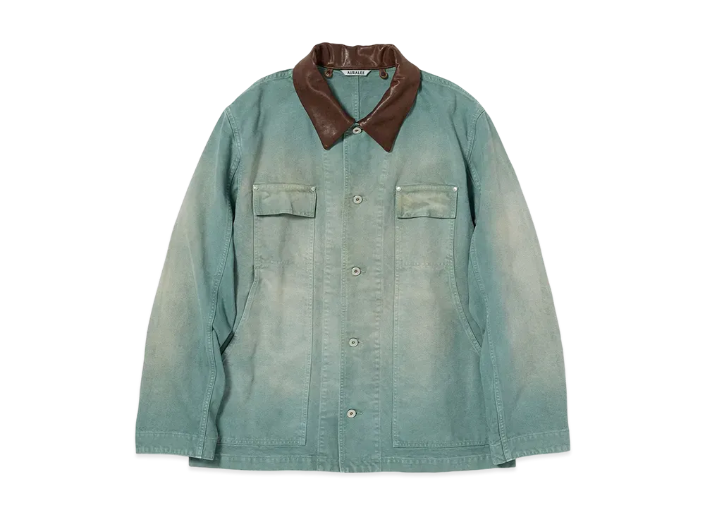 AURALEE Organic Cotton Duck Blouson "Ash Green"