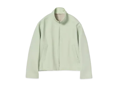 AURALEE Sponge Wool Twill Zip Blouson "Pale Green"