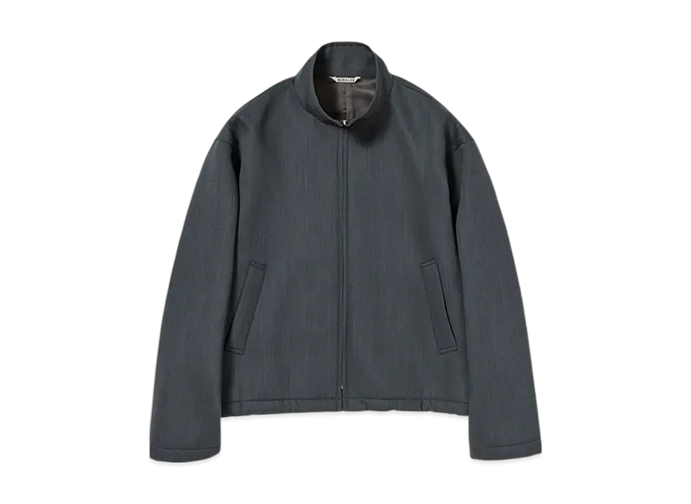 AURALEE Sponge Wool Twill Zip Blouson "Top Charcoal"