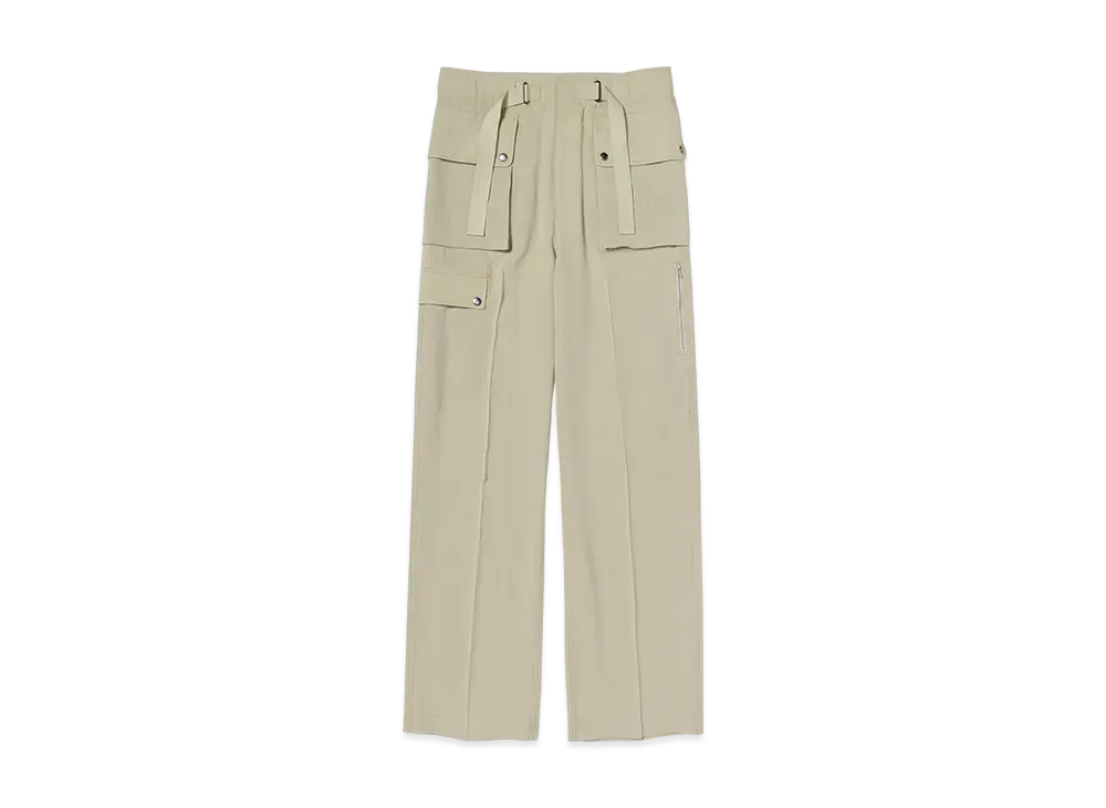 AURALEE Light Cotton Wool Viyella Cargo Pants "Light Khaki"