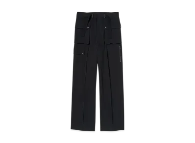 AURALEE Light Cotton Wool Viyella Cargo Pants "Black"
