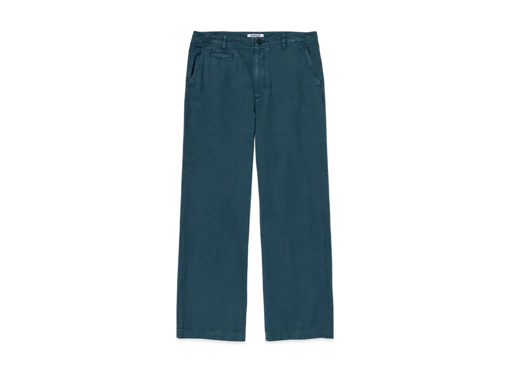 AURALEE Product Dyed Finx Gabardine Pants "Dyed Navy"