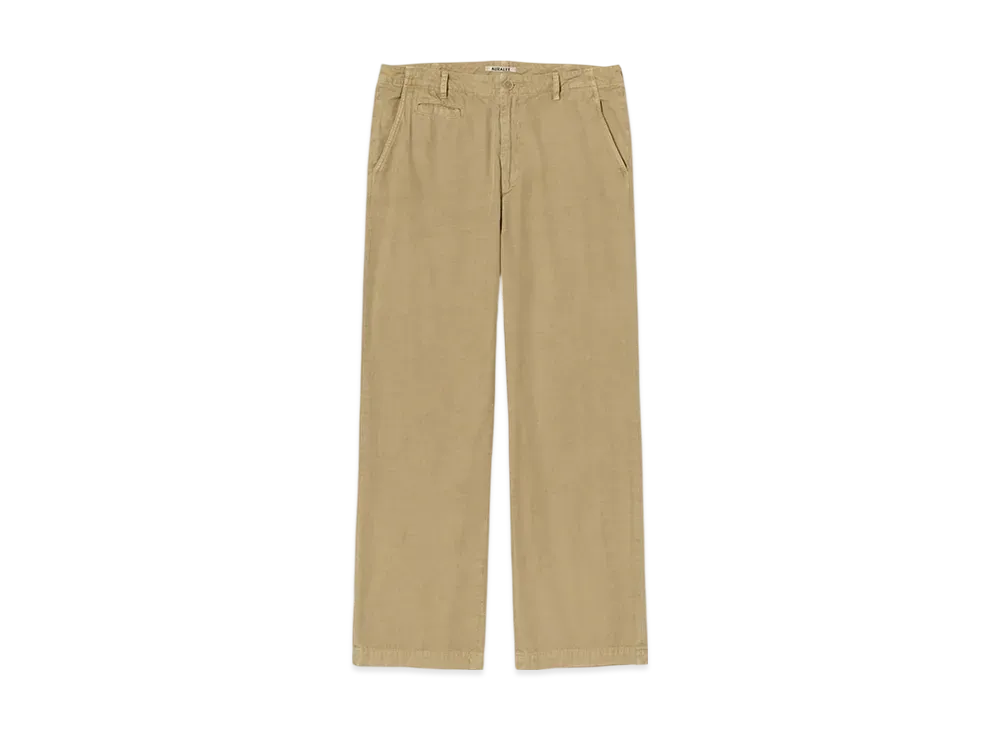 AURALEE Product Dyed Finx Gabardine Pants "Dyed Beige"