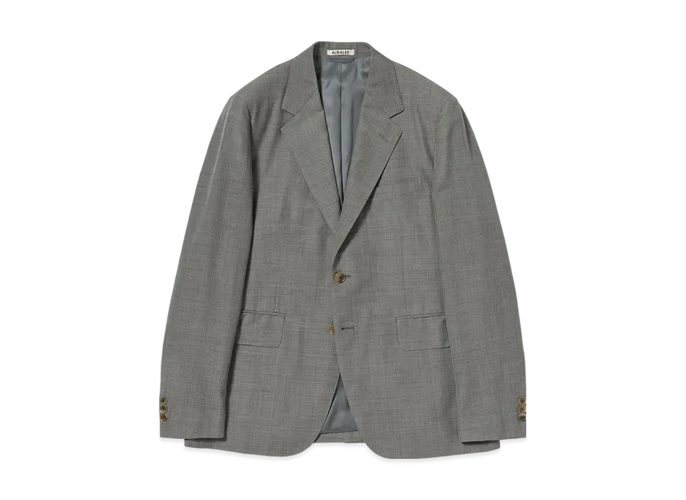 AURALEE Tropical Wool Kid Mohair Jacket "Gray Check"