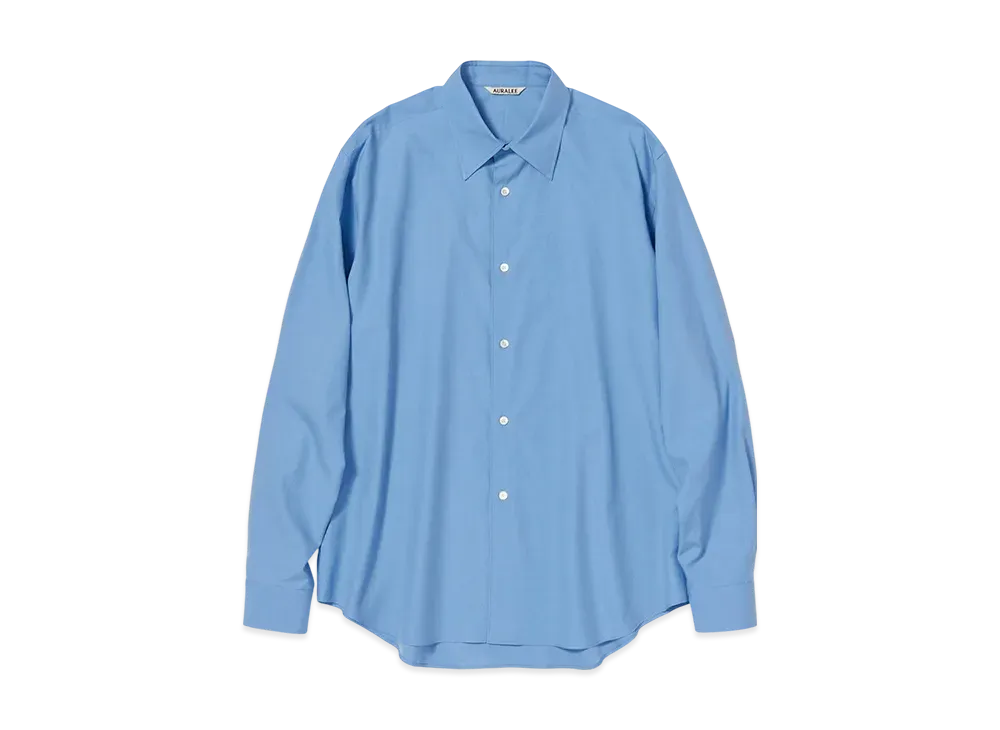 AURALEE Washed Finx Twill Shirt "Blue"