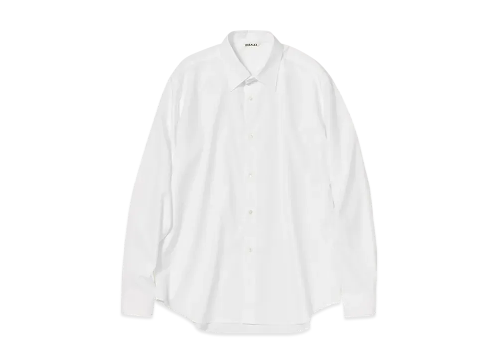 AURALEE Washed Finx Twill Shirt "White"