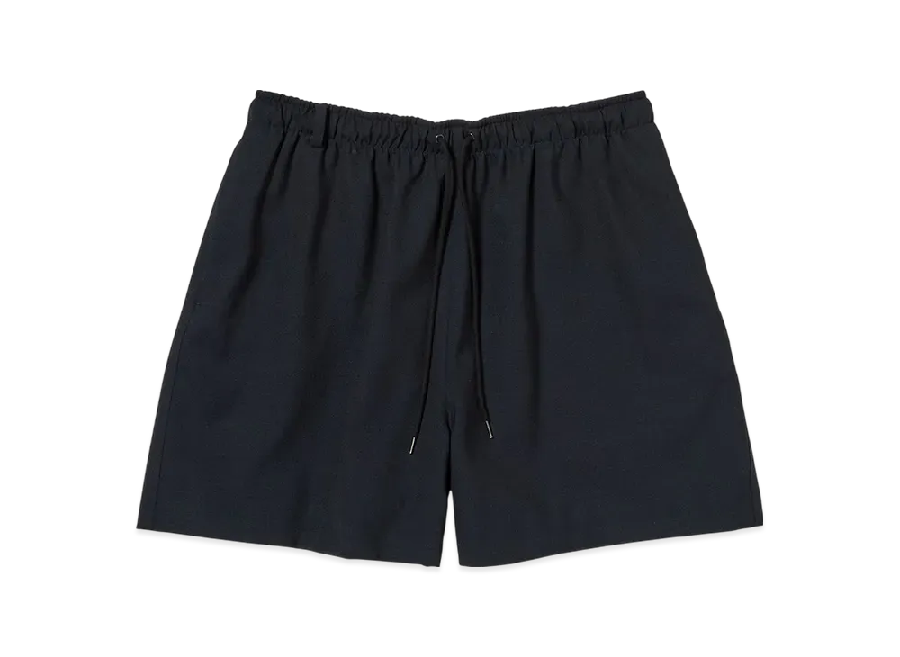 AURALEE Wool Kid Mohair Hop Sack Shorts "Dark Navy"
