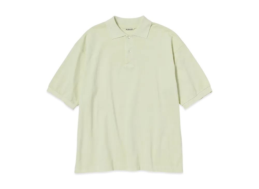 AURALEE Pima Cotton Heavy Pique Polo 