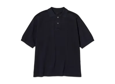 AURALEE Pima Cotton Heavy Pique Polo "Dark Navy"