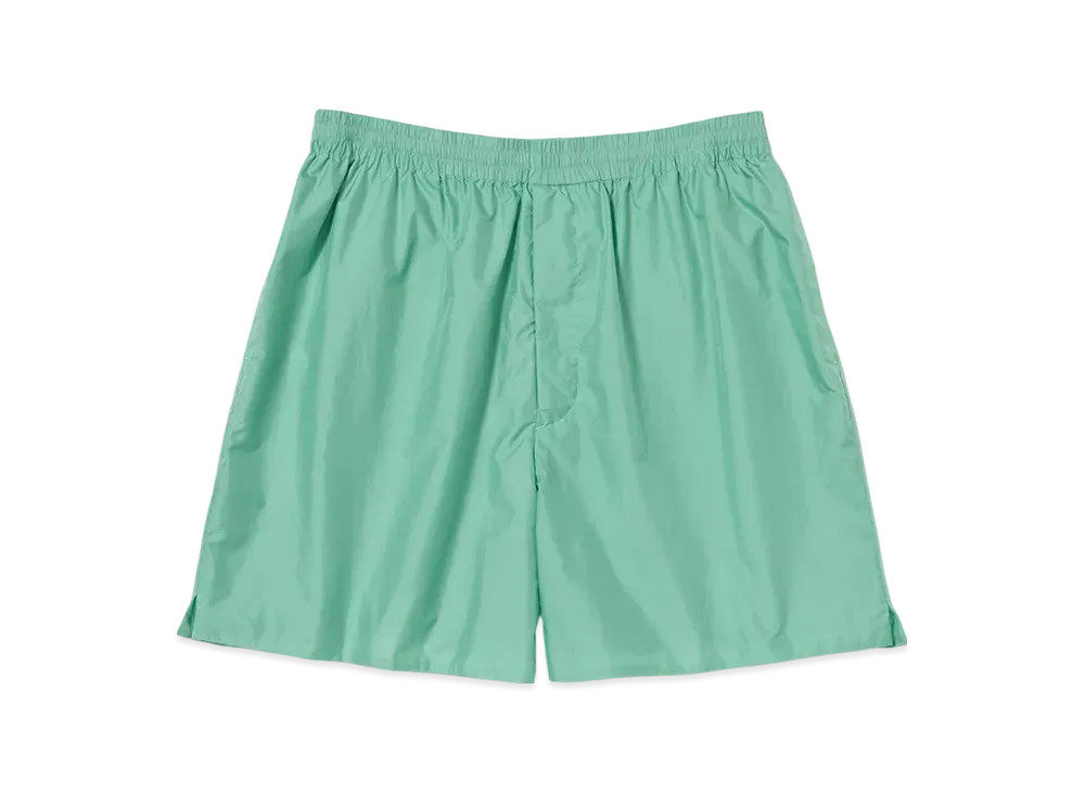 AURALEE Light Sheer Nylon Shorts "Jade Green"