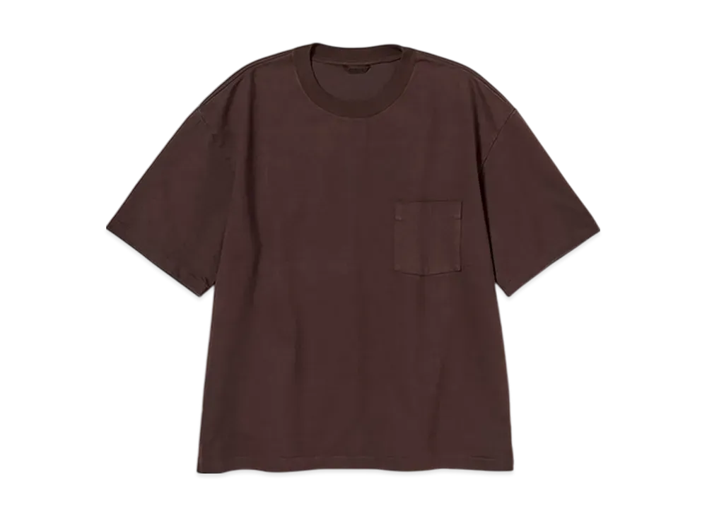 AURALEE Heavy Weight Pocket Tee "Brown"