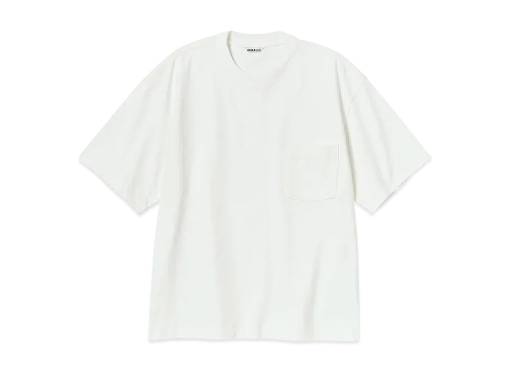 AURALEE Heavy Weight Pocket Tee "White"
