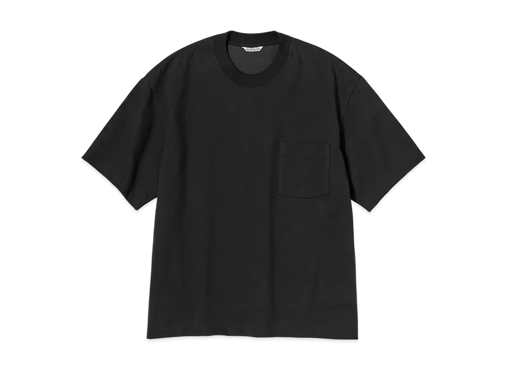AURALEE Heavy Weight Pocket Tee "Black"