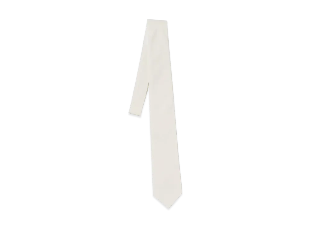 AURALEE Washed Finx Twill Tie "White"