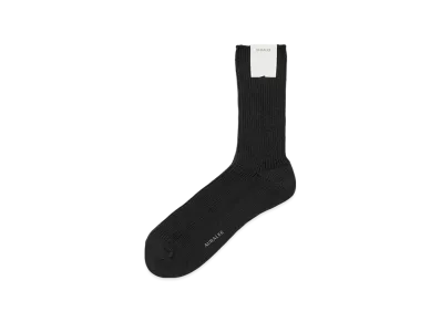 AURALEE Cotton Cashmere Low Gauge Socks "Black"