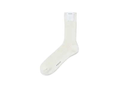 AURALEE Cotton Cashmere Low Gauge Socks "Ivory"