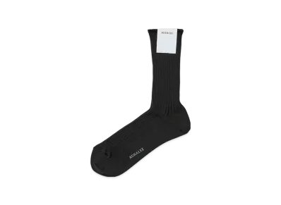 AURALEE Giza High Gauge Socks "Black"