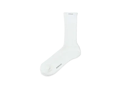 AURALEE Giza High Gauge Socks "White"