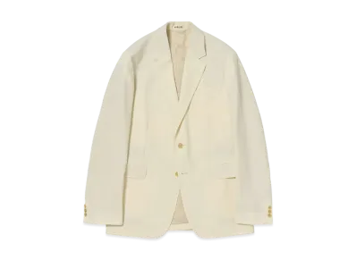 AURALEE Wool Kid Mohair Hop Sack Jacket "Ivory White"