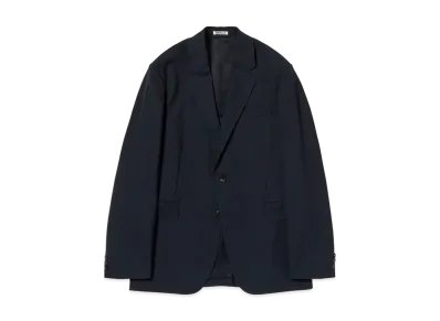 AURALEE Wool Kid Mohair Hop Sack Jacket "Dark Navy"