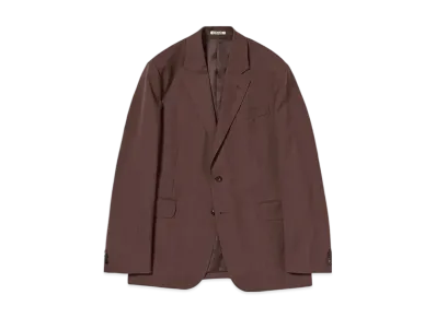 AURALEE Wool Kid Mohair Hop Sack Jacket "Burgundy"