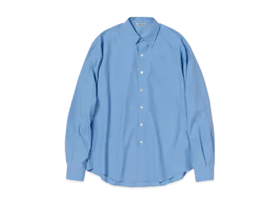 AURALEE Washed Finx Twill Big Shirt "Blue"