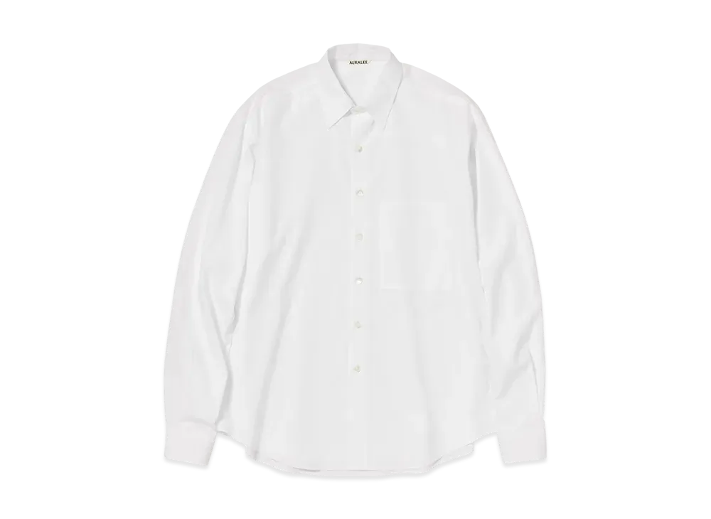 AURALEE Washed Finx Twill Big Shirt "White"