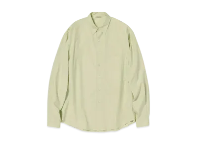 AURALEE Washed Finx Twill Big Shirt "Light Green"