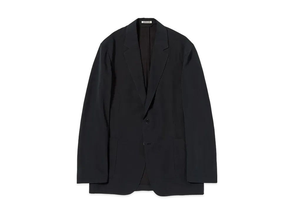 AURALEE Light Cotton Wool Viyella Jacket "Black"
