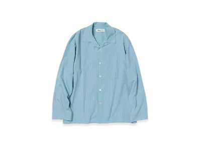 AURALEE Cotton Poplin - Pyjamas Shirt "Mist Stripes"