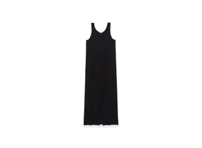 AURALEE Cotton Silk Stretch Double Face Knit Dress "Black"