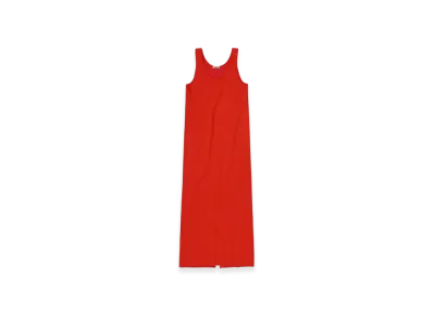 AURALEE Cotton Silk Stretch Double Face Knit Dress "Red"
