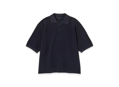 AURALEE High Gauge Pique Polo "Dark Navy"
