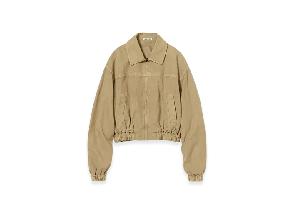 AURALEE Product Dyed Finx Gabardine Zip Blouson "Dyed Beige"