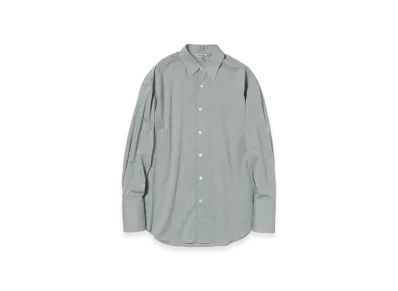 AURALEE Washed Finx Typewriter Check Shirt "Grey Check"