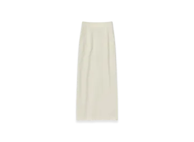 AURALEE Airy Smooth Cashmere Skirt "Ivory White"