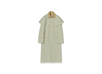 AURALEE Wool Max Canvas Coat "Olive"