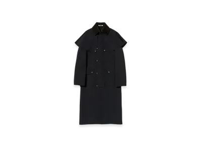 AURALEE Wool Max Canvas Coat "Black"
