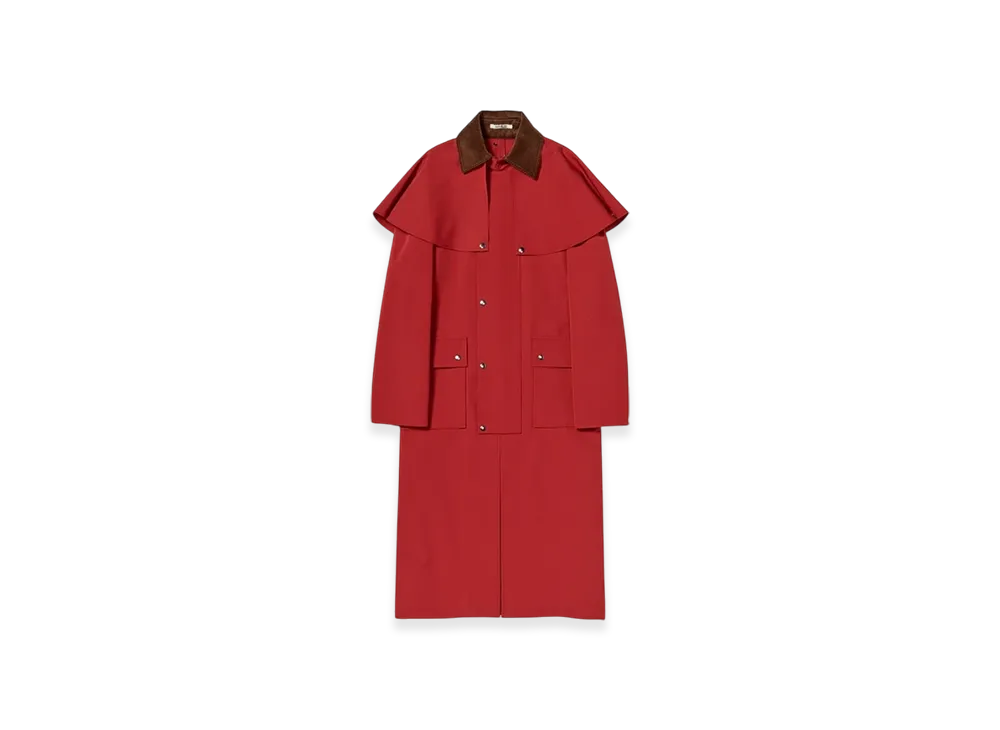 AURALEE Wool Max Canvas Coat "Red"