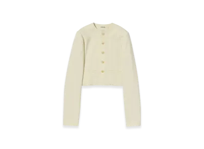 AURALEE High Density Wool Twill Short Jacket "Ivory"