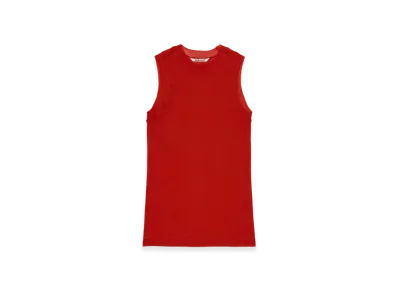 AURALEE Super High Gauge Sheer Rib Tank Top "Red"