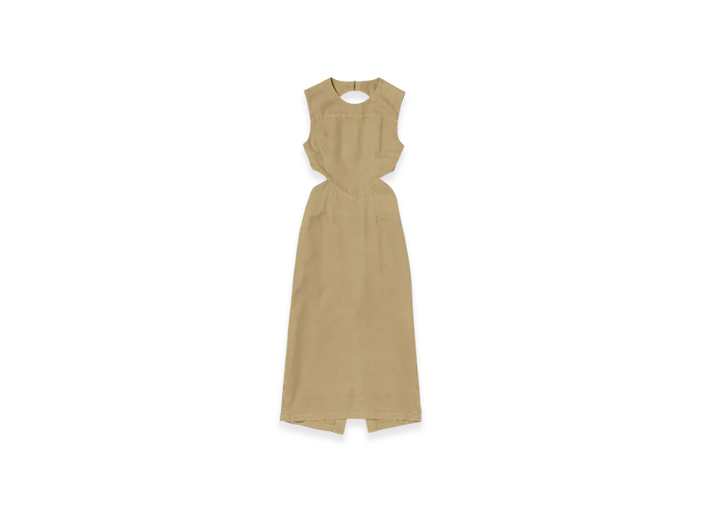 AURALEE Product Dyed Finx Gabardine Dress "Dyed Beige"
