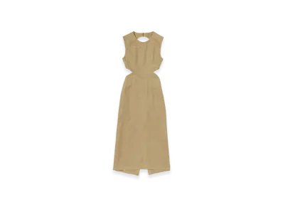 AURALEE Product Dyed Finx Gabardine Dress "Dyed Beige"