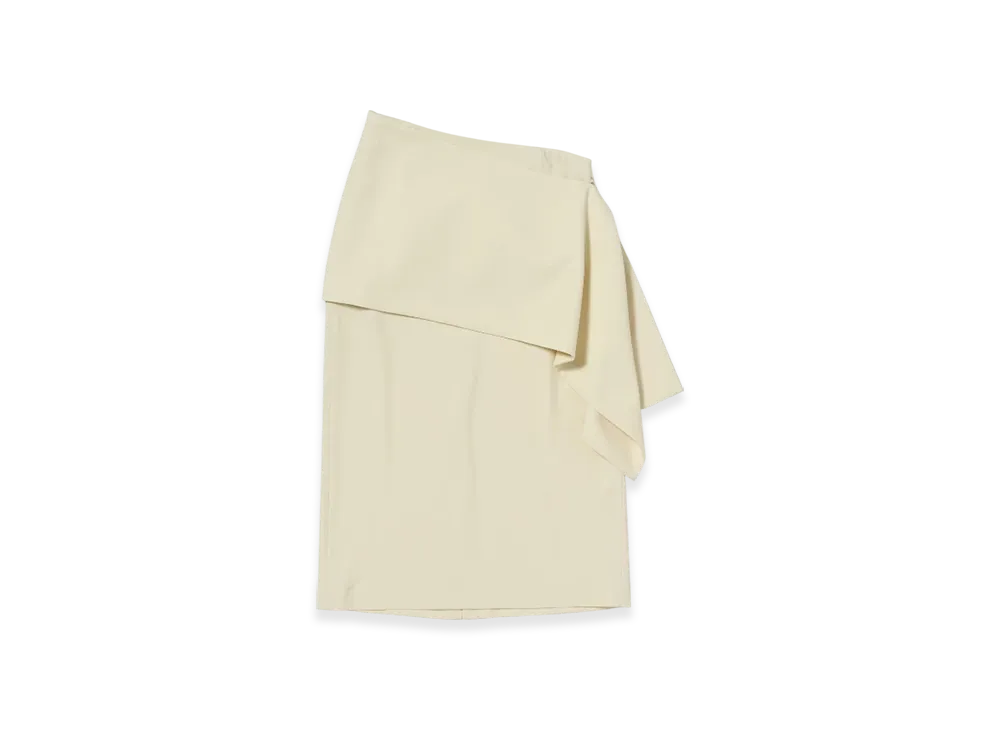 AURALEE High Density Wool Twill Skirt "Ivory"